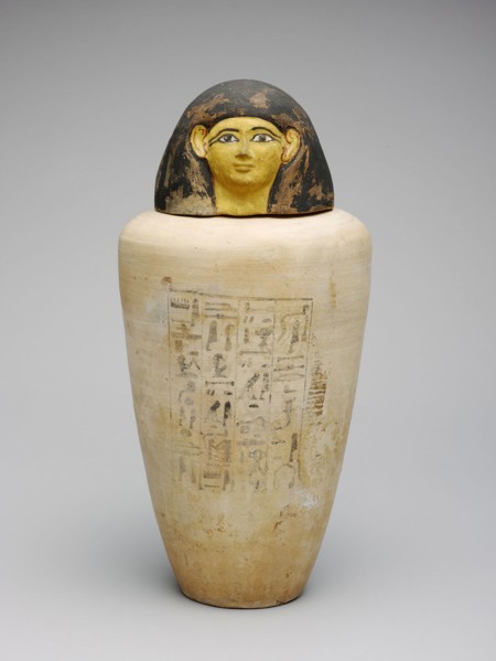Canopic Jar of the Overseer of the Builders of Amun, Amenhotep, New Kingdom, Dynasty 18, reign of