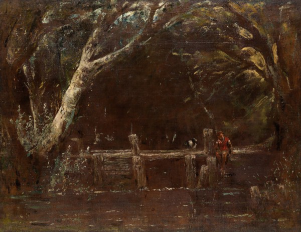 Landscape (The Lock), 1820/25, Attributed to John Constable, English, 1776-1837, England, Oil on