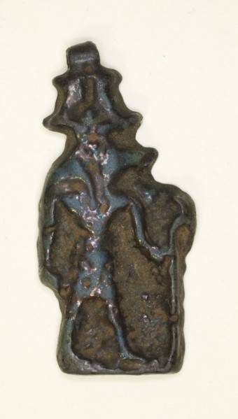 Amulet of the God Anubis wearing Atef Crown, Late Period (about 664–332 BC), Egyptian, Egypt,