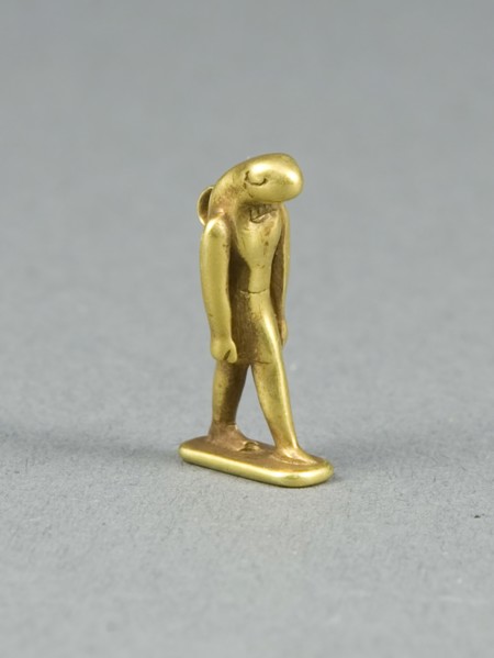 Amulet of Nehebkau, Late Period, Dynasty 26–30 (664–332 BC), Egyptian, Egypt, Gold, 2 × 1 × 0.75 cm