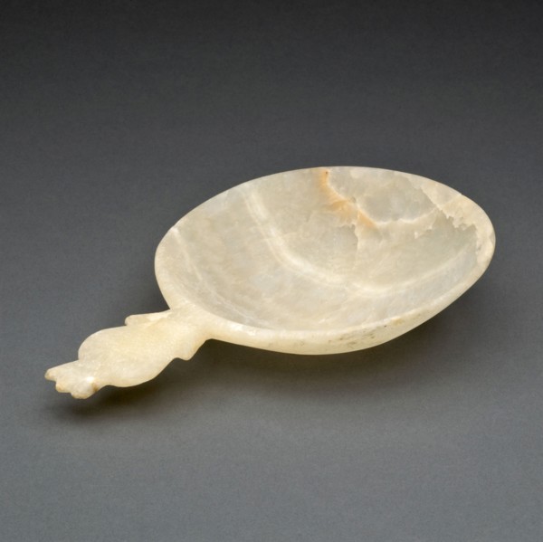 Ointment Vessel, New Kingdom, Dynasty 18 (about 1550–1292 BC), Egyptian, Egypt, Egyptian alabaster,
