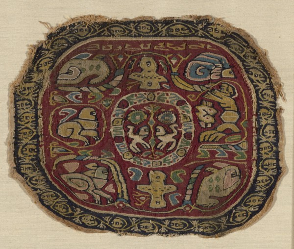 Roundel, Roman period (30 B.C.– 641 A.D.)/Arab period (641–969), 7th century, Coptic, Egypt, Egypt,