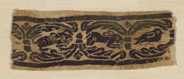 Border, Roman period (30 B.C.– 641 A.D.), 4th/6th century, Coptic, Egypt, Egypt, Linen and wool,