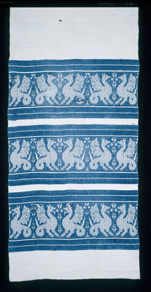 Towel, 15th century, Italy, Perugia, Perúgia, Linen, bands of weft-float faced diamond twill weave,