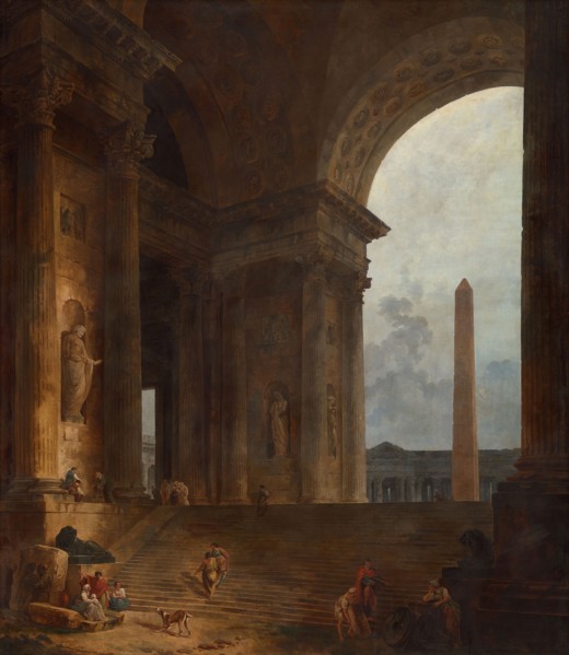The Obelisk, 1787/88, Hubert Robert, French, 1733-1808, France, Oil on canvas, 255.6 × 223.5 cm