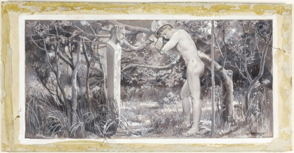 And So He Rested on the Lonely Ground, 1885, Will Hicock Low, American, 1853-1932, United States,