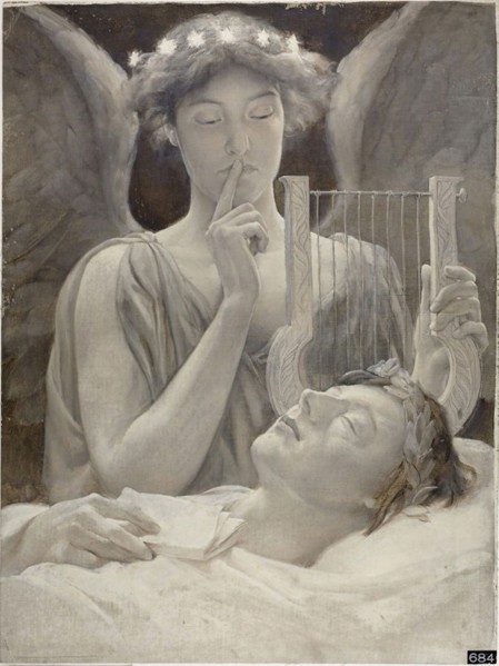 Keats’ Last Sonnet, 1887, Will Hicock Low, American, 1853-1932, United States, Oil on canvas, 607 x
