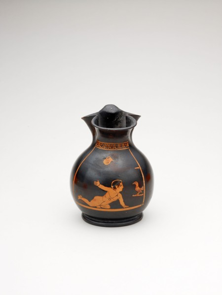 Chous (Toy Pitcher), 430/410 BC, Greek, Athens, Athens, terracotta, decorated in the red-figure