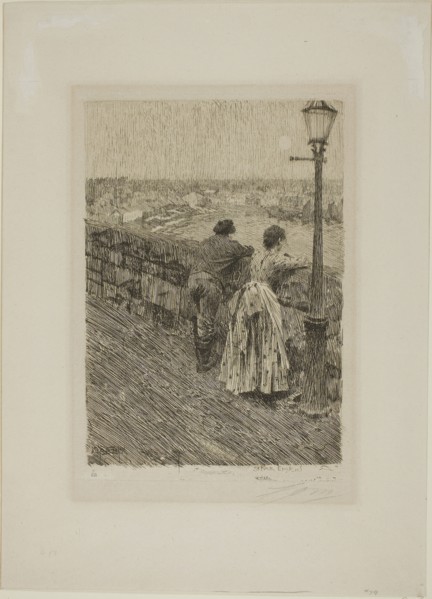 Fisherman at Saint Ives, 1891, Anders Zorn, Swedish, 1860-1920, Sweden, Etching on ivory laid