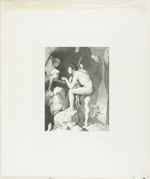 Oedipus and the Sphinx, 1867, Claude Ferdinand Gaillard (French, 1834-1887), after