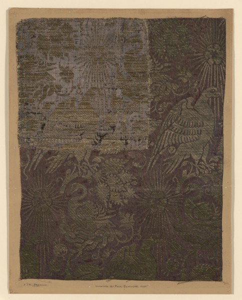 Fragment Supplemented with Drawing, 14th century and 19th century, Drawing by Paul Schultze, Italy,