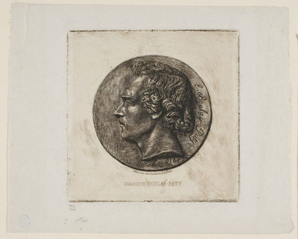 Portrait of the Poet Evariste Boulay-Paty, 1861, Charles Meryon (French, 1821-1868), after Pierre