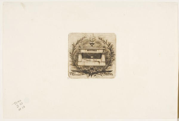 Molière’s Tomb, Père-Lachaise Cemetery, Paris, 1854, Charles Meryon, French, 1821-1868, France,