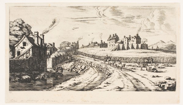 Entrance to the Suburb of Saint-Marceau, Paris, 1850, Charles Meryon (French, 1821-1868), after