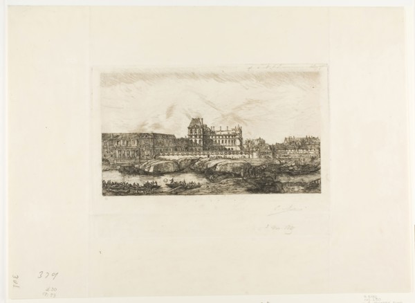 The Old Louvre, Paris, 1651, 1865, Charles Meryon (French, 1821-1868), after Reinier Nooms (Dutch,