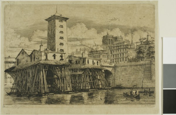 La Pompe Notre-Dame, Paris, 1852, Charles Meryon, French, 1821-1868, France, Etching with drypoint