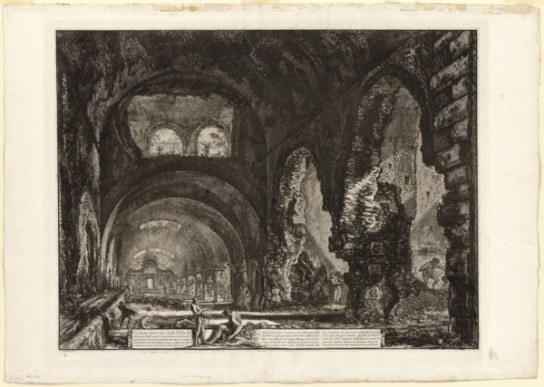 Interior view of the villa of Maecenas, from Views of Rome, 1764, published 1800–07, Giovanni
