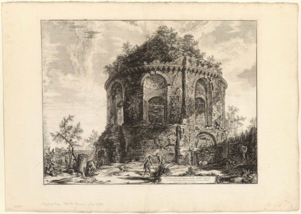 View of the So-Called Tempio della Tosse (Temple of the Cough) on the Via Tiburtina a mile from