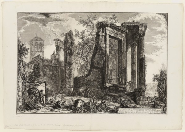 Another view of the Temple of the Sibyl at Tivoli, from Views of Rome, 1761, published 1800–07,
