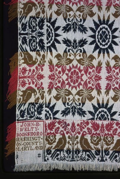 Coverlet, 1839, John B. Welty (America, 1792-1841), United States, Maryland, Washington County,