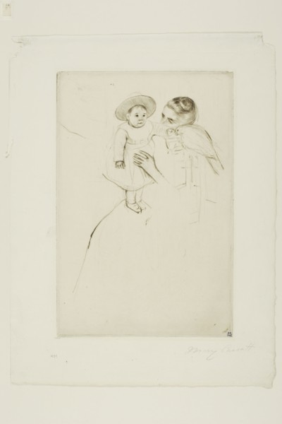 Hélène of Septeuil, c. 1890, Mary Cassatt, American, 1844-1926, United States, Etching in dark
