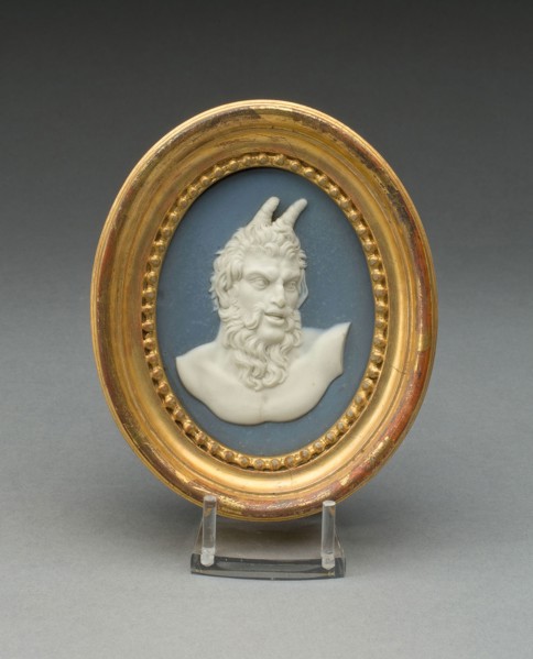 Plaque with Head of a Satyr, 1770, Wedgwood Manufactory, England, founded 1759, Burslem, Stoneware