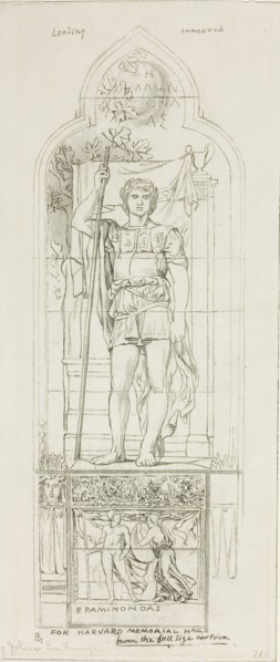 Study for a Stained Glass Window, c. 1875, John La Farge, American, 1835-1910, United States, Black