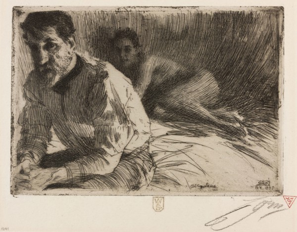 Augustus Saint Gaudens II (Saint Gaudens and his model), 1897, Anders Zorn, Swedish, 1860-1920,
