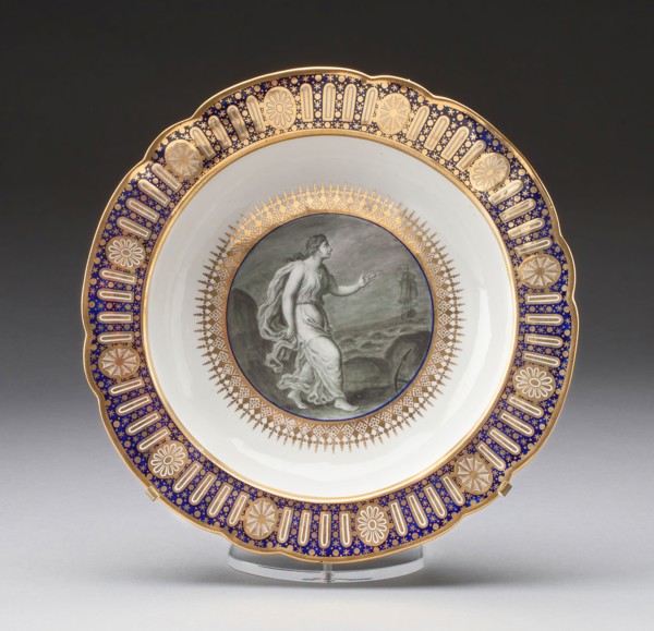 Soup Plate from the Hope Service Made for the Duke of Clarence, c. 1792, Worcester Porcelain