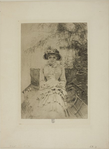 On the Thames, 1883, Anders Zorn, Swedish, 1860-1920, Sweden, Etching on ivory laid paper, 261 x