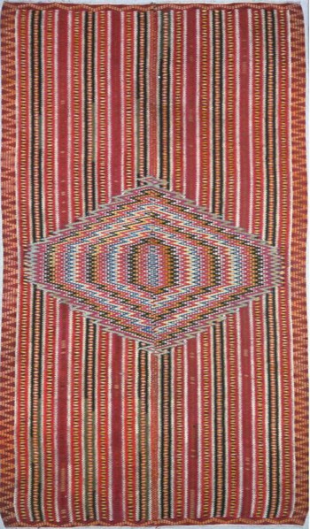 Sarape, 1750/1800, Mexico, possibly Saltillo, México, Cotton and wool, slit and single dovetail