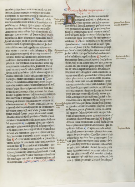 Folio Six from Burchard of Sion’s De locis ac mirabilibus mundi, or an Illuminated Geography, c.