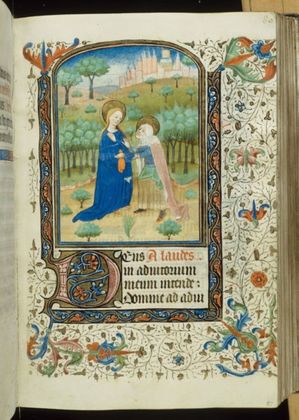 The Annunciation, from a Book of Hours, 1440/45, Workshop of the Master of the Privileges of Ghent