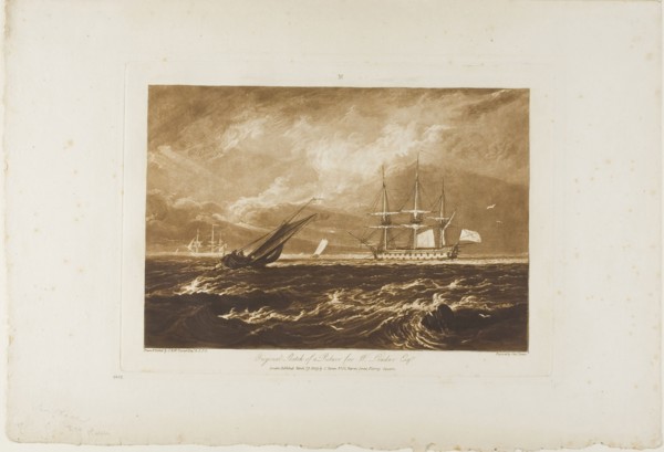 The Leader Sea Piece, plate 20 from Liber Studiorum, published March 29, 1809, Joseph Mallord