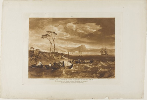 Inverary Castle and Town, plate 65 from Liber Studiorum, published January 1, 1816, Joseph Mallord