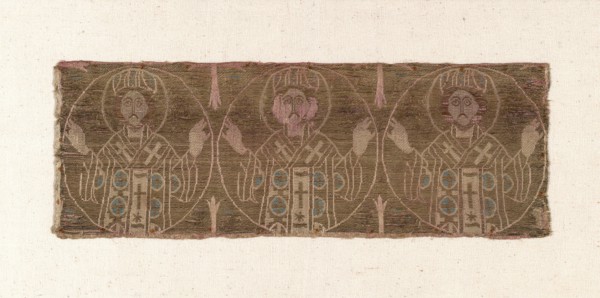 Fragment, 16th century, Armenia, Armenia, Silk and gilt-metal-strip-wrapped silk, warp-float faced