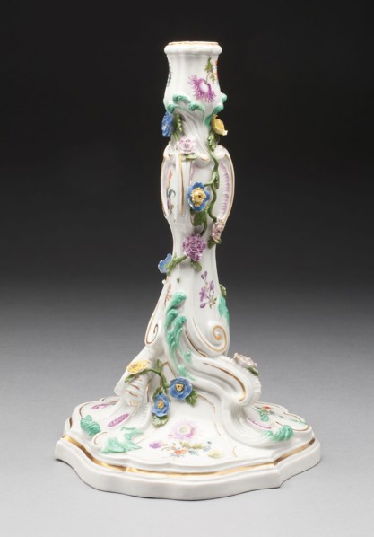 Candlestick, 18th century, Meissen Porcelain Manufactory, German, founded 1710, Meissen, Hard-paste