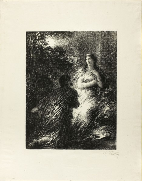 Duet of the Trojans, fifth plate, 1894, Henri Fantin-Latour, French, 1836-1904, France, Lithograph