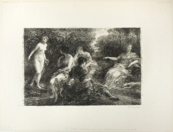 Bathing Women, third large plate, 1896, Henri Fantin-Latour, French, 1836-1904, France, Lithograph