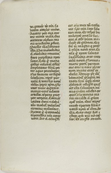 Illuminated Manuscript Leaf, c. 1450, Italian, Italy, Manuscript cutting with round gothic