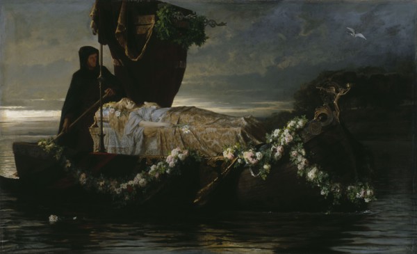Elaine, 1874, Toby Edward Rosenthal, American, 1848–1917, United States, Oil on canvas, 97.9 × 158