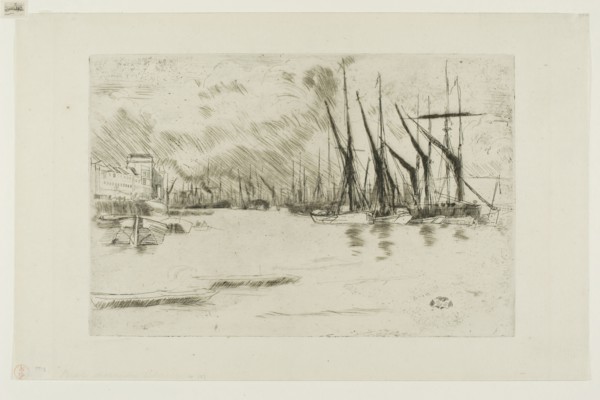 Pickle Herring Wharf, 1876/77, James McNeill Whistler, American, 1834-1903, United States, Etching