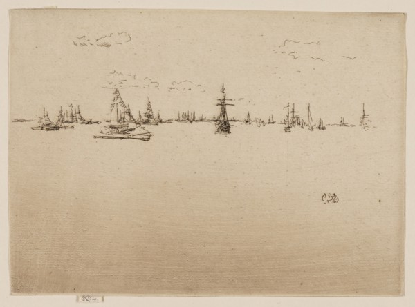 The Turret Ship, 1887, James McNeill Whistler, American, 1834-1903, United States, Etching in black