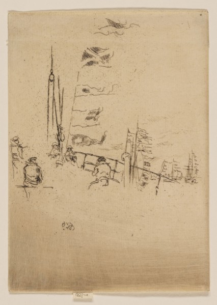 Bunting, 1887, James McNeill Whistler, American, 1834-1903, United States, Etching and drypoint