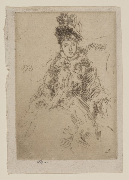 The Fur Tippet: Miss Lenoir, 1887, James McNeill Whistler, American, 1834-1903, United States,