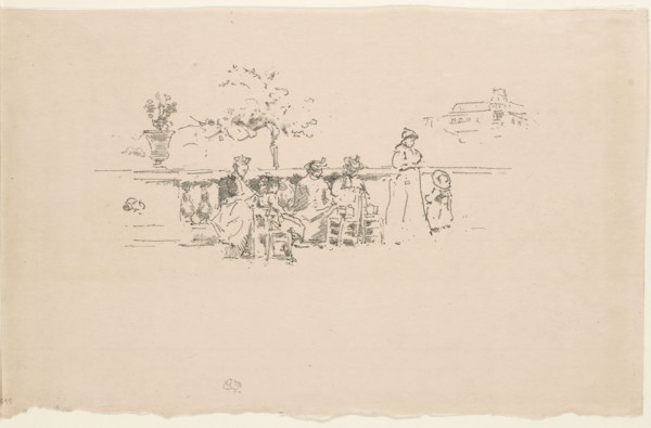 The Terrace, Luxembourg, 1894, James McNeill Whistler, American, 1834-1903, United States, Transfer