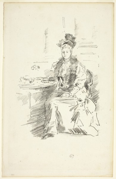 La Jolie New Yorkaise, 1894, James McNeill Whistler, American, 1834-1903, United States, Transfer