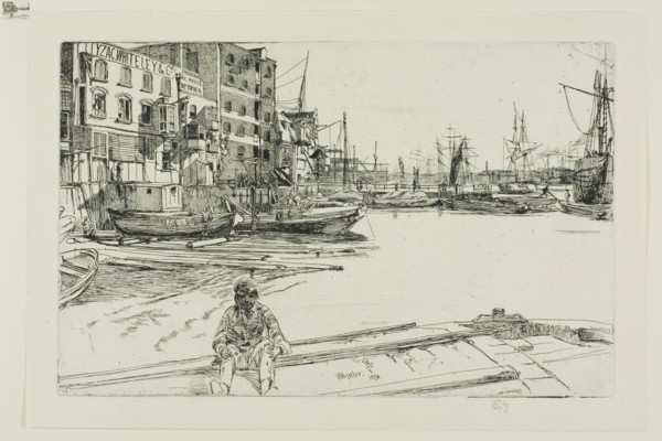 Eagle Wharf, 1859, James McNeill Whistler, American, 1834-1903, United States, Etching with foul