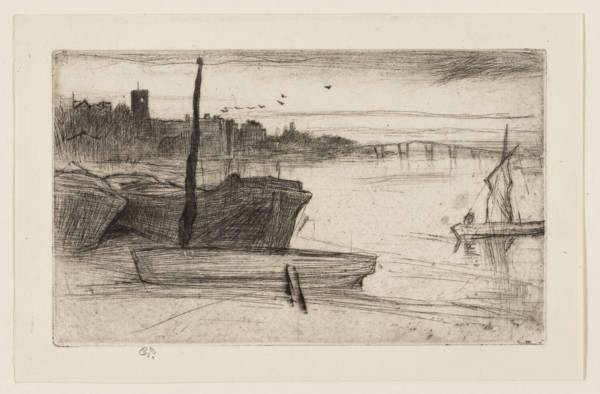 Chelsea Bridge and Church, 1871, James McNeill Whistler, American, 1834-1903, United States,