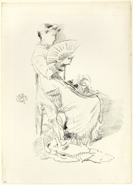 The Fan, 1879, James McNeill Whistler, American, 1834-1903, United States, Transfer lithograph in